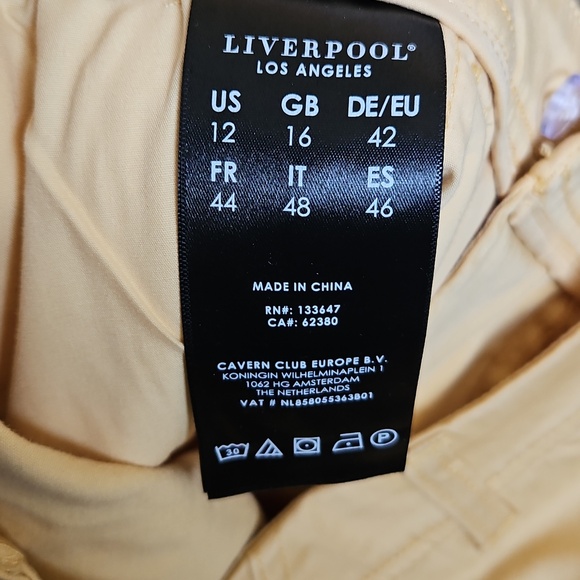 Liverpool Women's Mustard Yellow Roll-Cuff Shorts - Picture 7 of 7